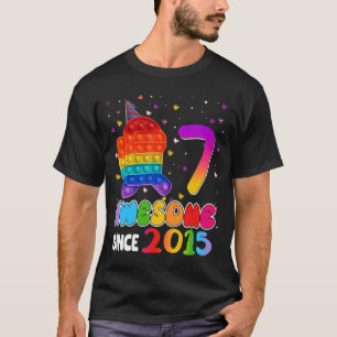 Camiseta 7 Incrível desde 2015, Pop, Crianças de Aniversári