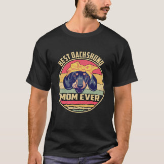 Camiseta 7 Melhor Dachshund Mãe Eterna Vintage