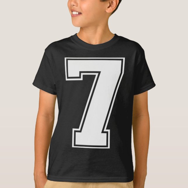 Camiseta 7 Number Seven Team Sports Graphic Varsity Matchin (Frente)