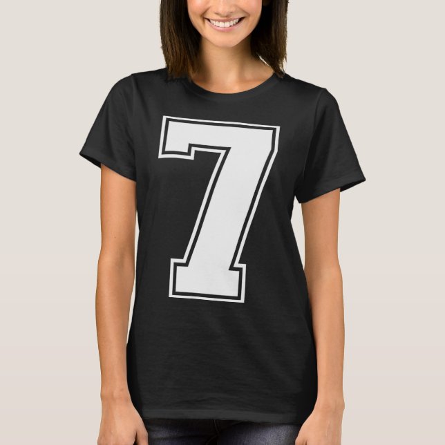 Camiseta 7 Number Seven Team Sports Graphic Varsity Matchin (Frente)