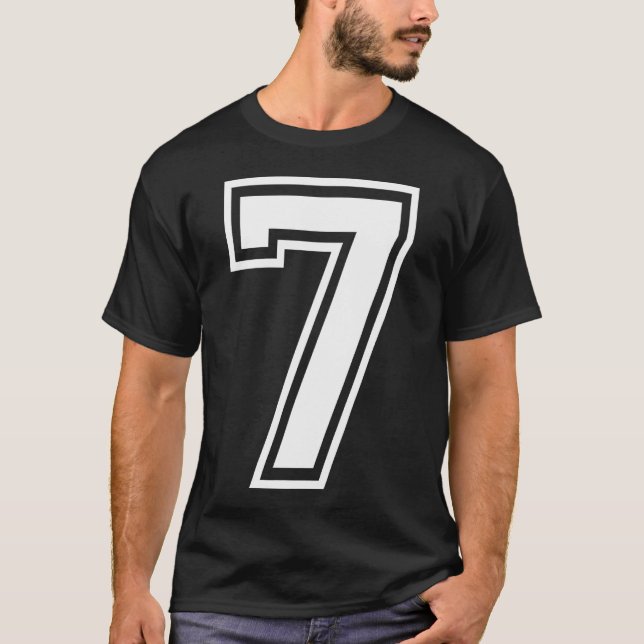 Camiseta 7 Número Sete Esportes Uniformes (Frente)