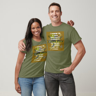 Camiseta 7 palavras para um Casamento longo e feliz - perso