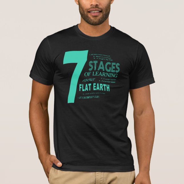 Camiseta 7 palcos da aprendizagem sobre a terra lisa (Frente)