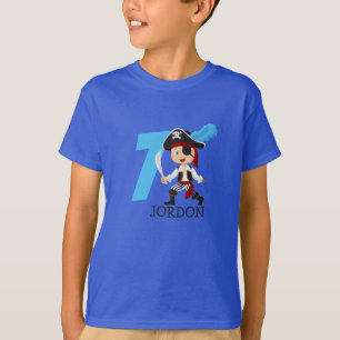 Camiseta 7 Pirata de festa de aniversário de de de de Camis