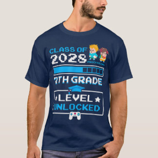 Camiseta 7, Primeiro Dia Da Classe Escolar 2028 Cute V