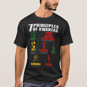 Camiseta 7 Princípios Da Celebração Pan-Africana De Kwanzaa