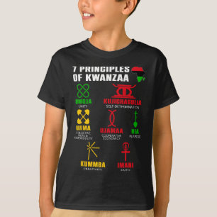 Camiseta 7 Princípios Da Celebração Pan-Africana De Kwanzaa