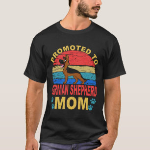 Camiseta 7 Promovido a Mãe de Pastor Alemão Pastor Alemão