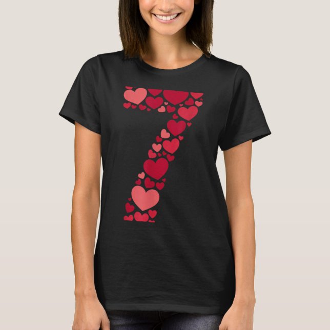 Camiseta 7 Romantic 67 Heart Pattern Valentine Love Trend 6 (Frente)