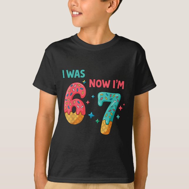 Camiseta 7 Year Old Birthday I Was 6 Now I'm 7  (Frente)