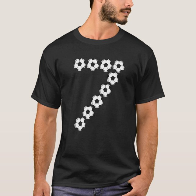 Camiseta 7 Year Old Birthday  Soccer Player (Frente)