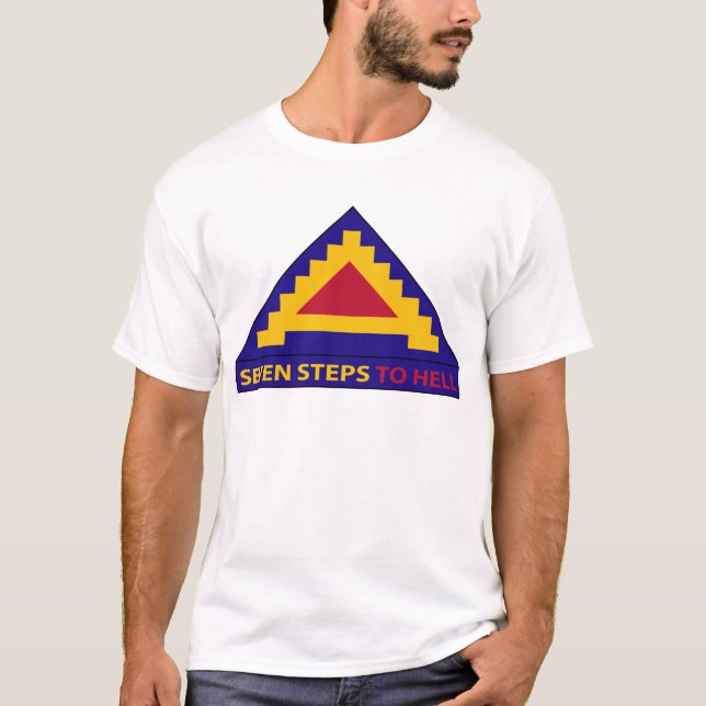 Camiseta 7o exército - sete etapas ao inferno (Frente)