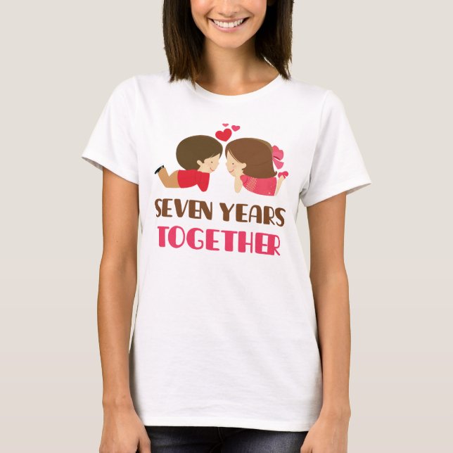 Camiseta 7o Presente do aniversário para ela (Frente)