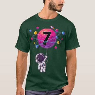 Camiseta 7th Birthday Boy Gift Astronaut 7 Years Old Birthd
