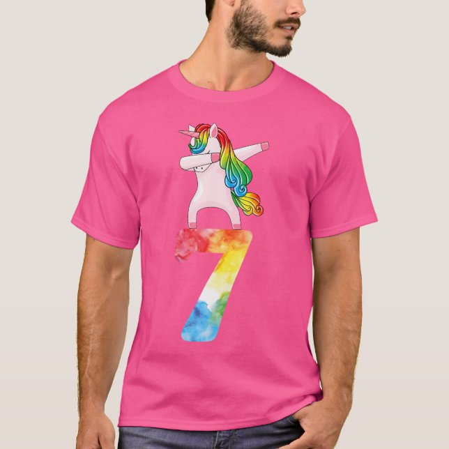 Camiseta 7Th Birthday Unicorn Lovers Girls Funny 7 Years Ol (Frente)