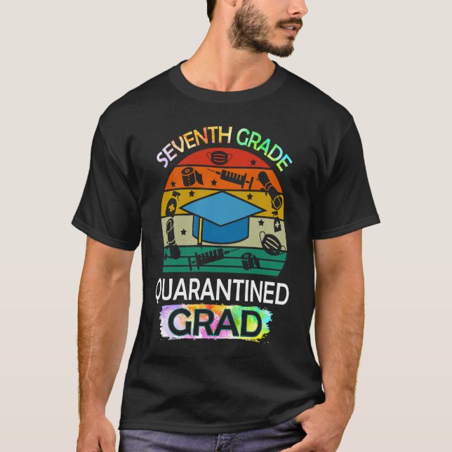 Camiseta 7th Grade Graduation Quarantine Senior 2021 Gradua (Frente)