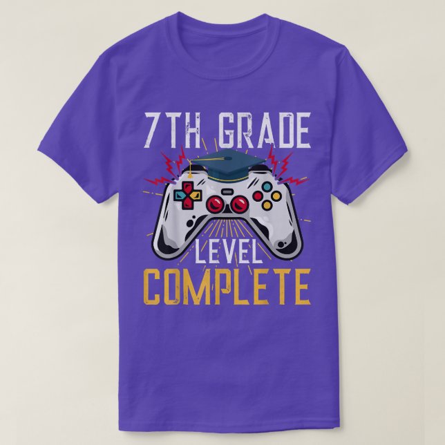 Camiseta 7th Grade Level Unlocked Back To School Seventh Gr (Frente do Design)