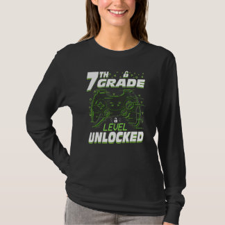 Camiseta 7th Grade Level Unlocked Back To School Video Game