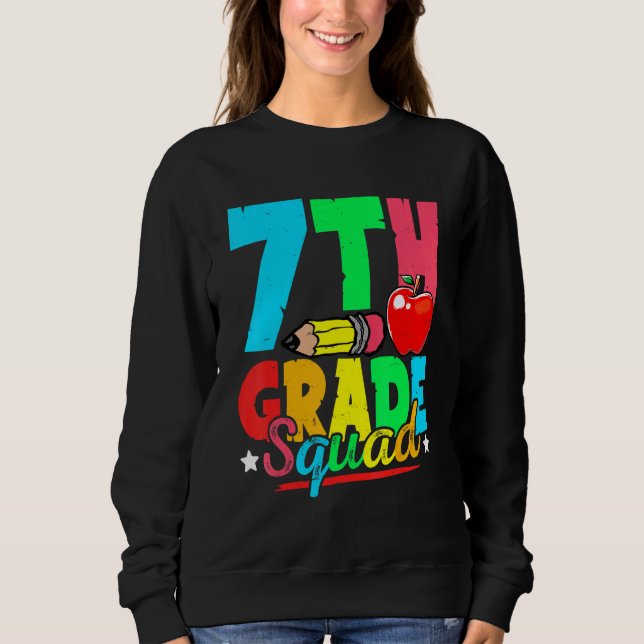 Camiseta 7th Grade Squad Cute Back To School First Day Of S (Frente)