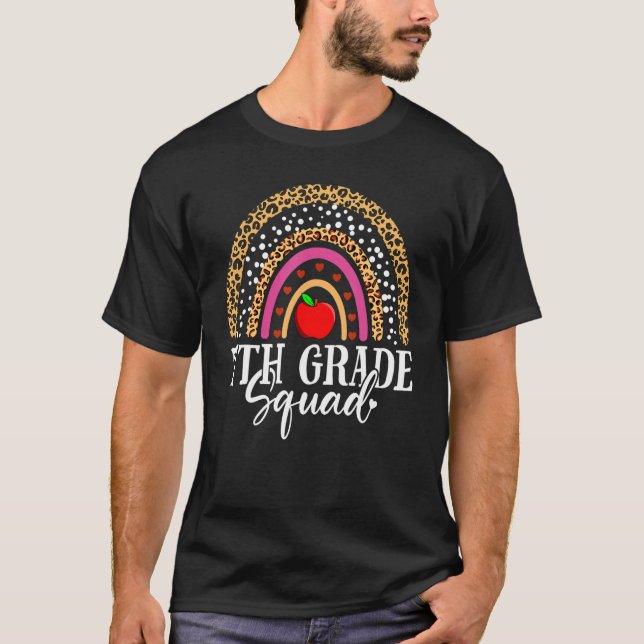 Camiseta 7th Grade Squad Teacher Student 100th Day Of Schoo (Frente)
