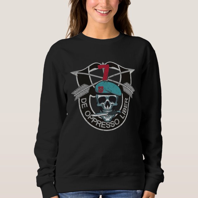 Camiseta 7th Special Forces Group Veteran 7th SFG Memorial  (Frente)