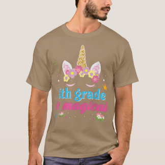 Camiseta 8ª série é uma menina de Unicórnio mágica de volta