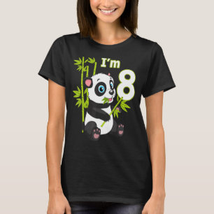 Camiseta 8º Aniversário, 8 anos Festa Animal Panda 3