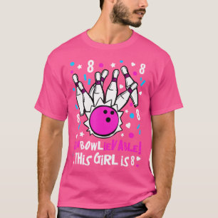 Camiseta 8º Aniversário Festa De Boliches De Meninas Cute U