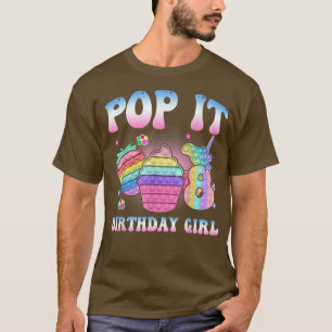 Camiseta 8º Aniversário Fidget Toy Pop It Birthday Girl 8 Y