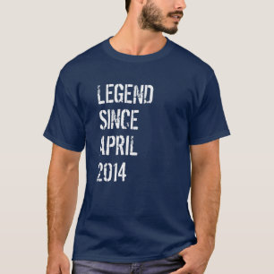 Camiseta 8º Aniversário Legenda De Meninas Desde Abril De