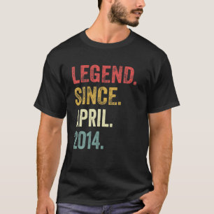 Camiseta 8º Aniversário Oferece Legenda De 8 Anos Desde Abr