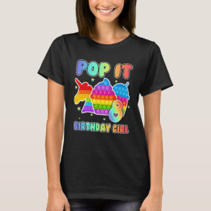 Camiseta 8º Aniversário Pop do Unicórnio Fidget It Birthday