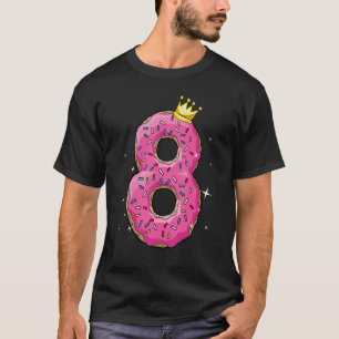 Camiseta 8º aniversário Rosquinha de bolos Meninas que viaj