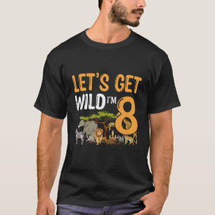 Camiseta 8º Aniversário Zoo Safari Selva Vamos Selvagem Sel