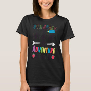 Camiseta 8º ano onde a aventura começa de volta à escola