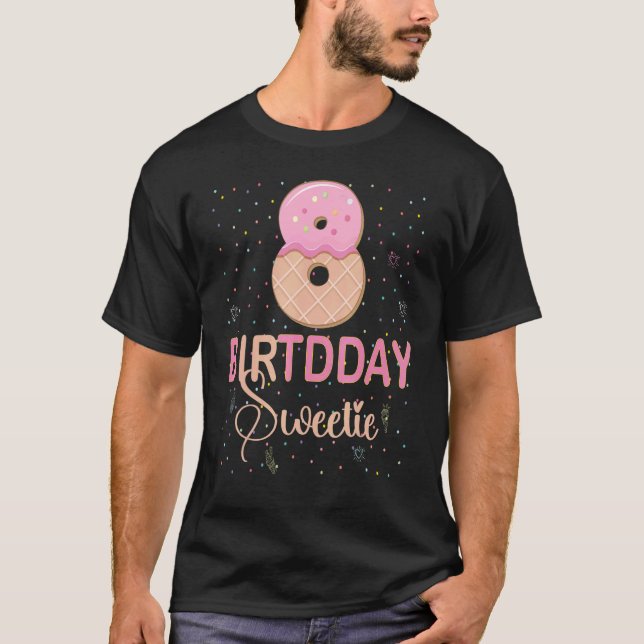 Camiseta 8º Docinho de aniversário Sorvete de 8 anos B- (Frente)