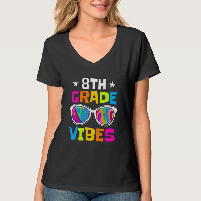 Camiseta 8º Grau Víbe Óculos de sol de volta à escola 1 (Frente)