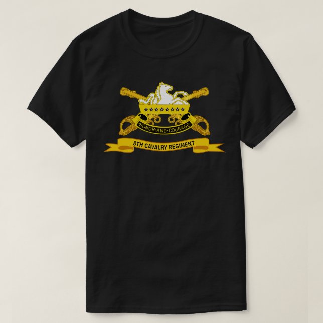 Camiseta 8º Regimento de Cavalaria com Br Ribbon (Frente do Design)