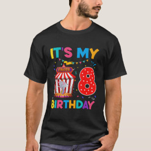 Camiseta 8º Tema Do Carnaval De Aniversário Bday 8 Anos Cir