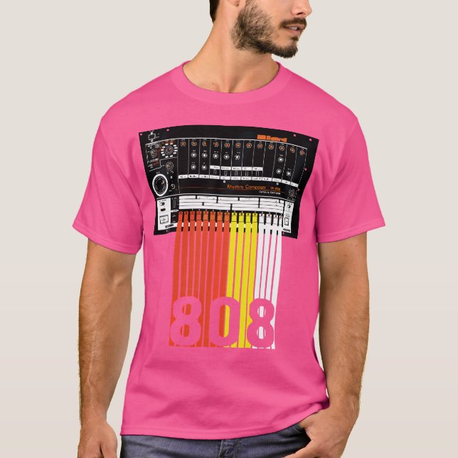 Camiseta 808 Beats Musicais Da Máquina Do Tambor (Frente)
