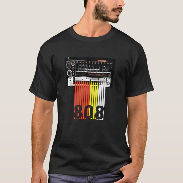 Camiseta 808 Máquina De Tambor T Mostra Bebidas Musicais (Frente)