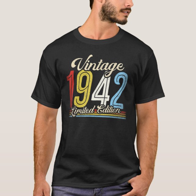 Camiseta 80 1942 Birthday Vintage Classic (Frente)