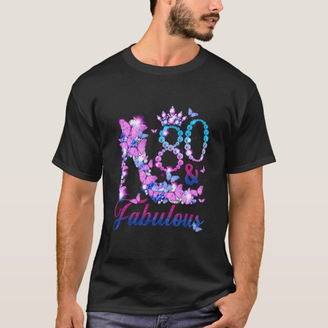 Camiseta 80 80 Fabulosa Borboleta Diamante 80 (Frente)