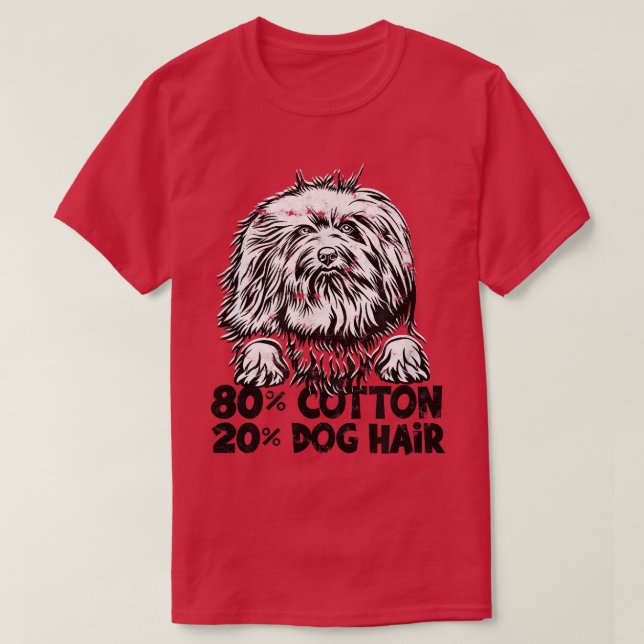 Camiseta 80 Algodão 20 Cachorro (Frente do Design)