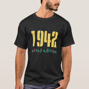 Camiseta 80 Aniversário Damas Mens 80 Anos 1942 30