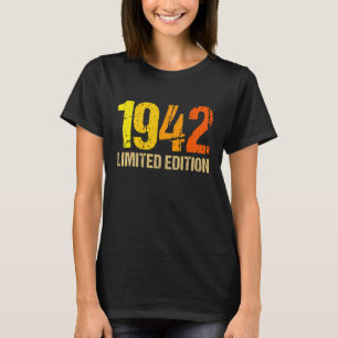 Camiseta 80 Aniversário Damas Mens 80 Anos 1942 45