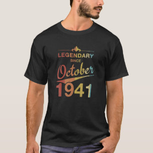 Camiseta 80 Aniversário De 80 Anos Nascer Em Outubro De 19
