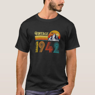 Camiseta 80 Aniversário Homens De 80 Anos Retro Vintag