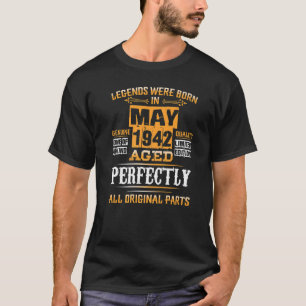 Camiseta 80 Aniversário Para Nasceres De Legendas Maio De 1