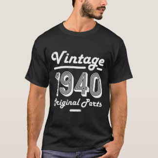 Camiseta 80 Aniversário Vintage Homens Com 80 Anos De Idade